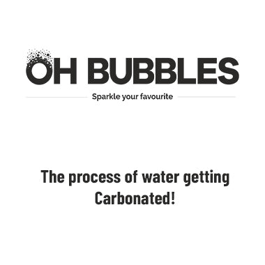 The process of water getting carbonated!