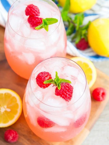 Sparking Raspberry Lemonade Cocktails/Mocktails