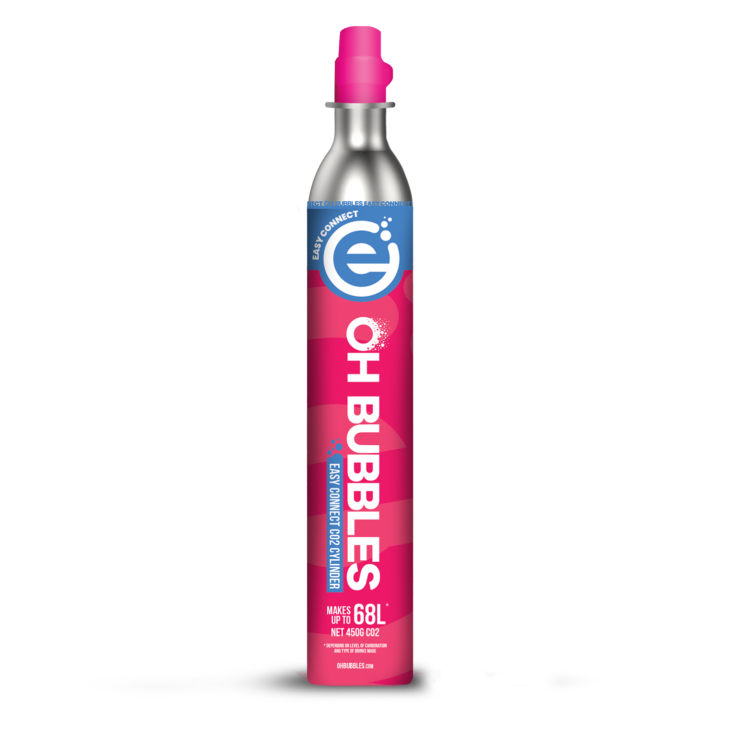 OH Bubbles easy-connect CO2 cylinder refill