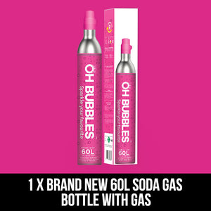 NEW 60L Co2 Gas Cylinder Includes Gas- SODASTREAM compatible
