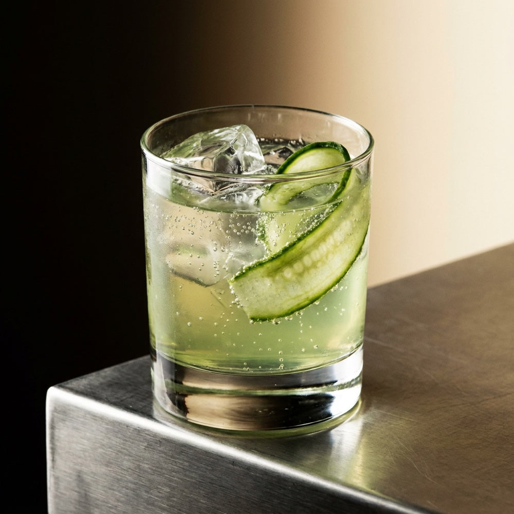 Elderflower tonic with cucumber