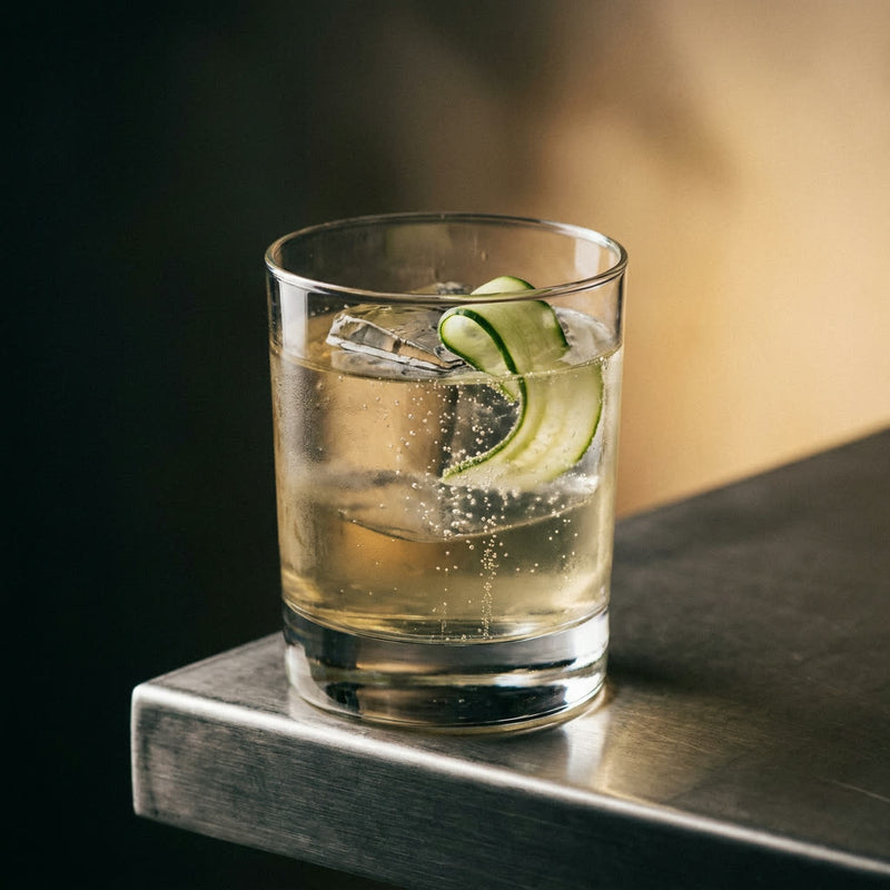 Elderflower tonic with cucumber